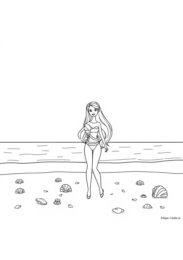バービー無料塗り絵