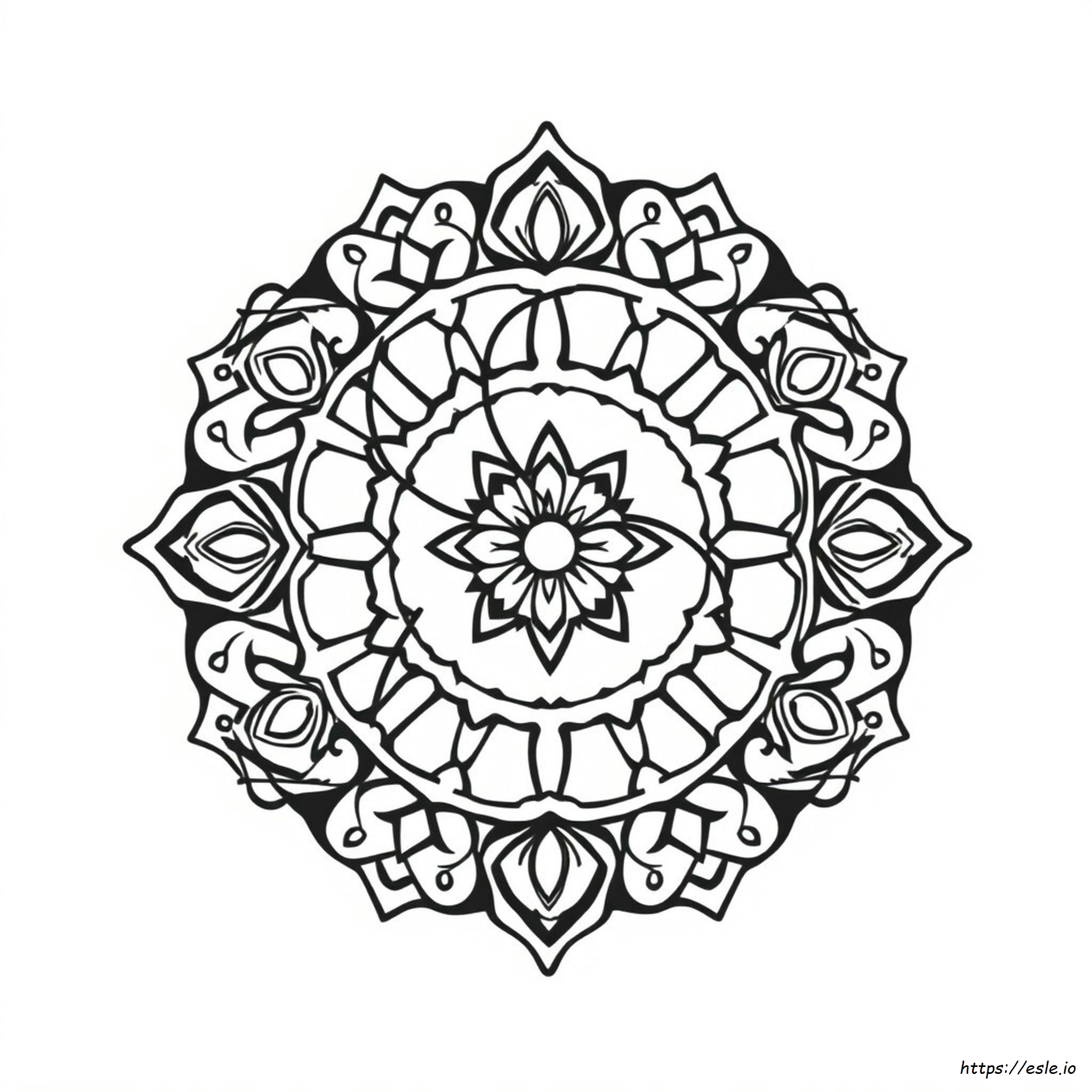 Mandala De La Letra S Para Colorear - Gratis Para Imprimir