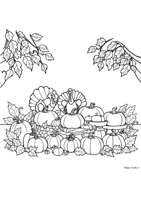Thanksgiving Harvest Coloring Pages