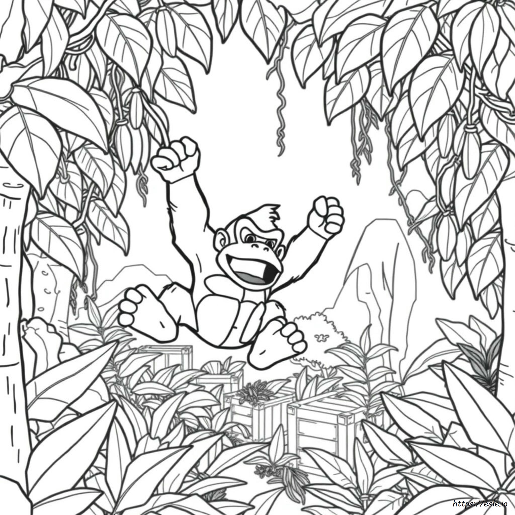 Donkey Kong Coloring Page - Free Printable PDF