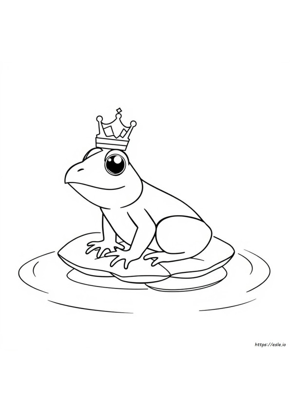 Frog With Crown Coloring Page