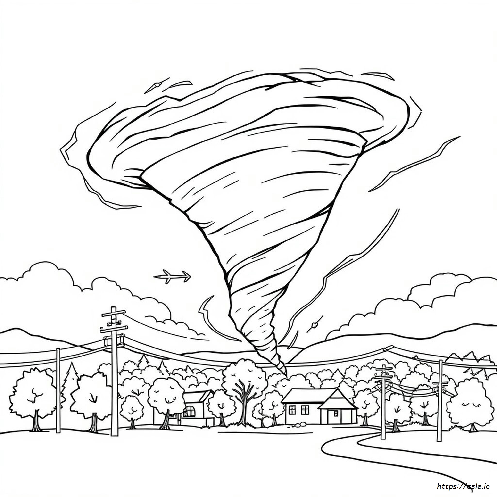 Realistic Tornado Coloring Pages