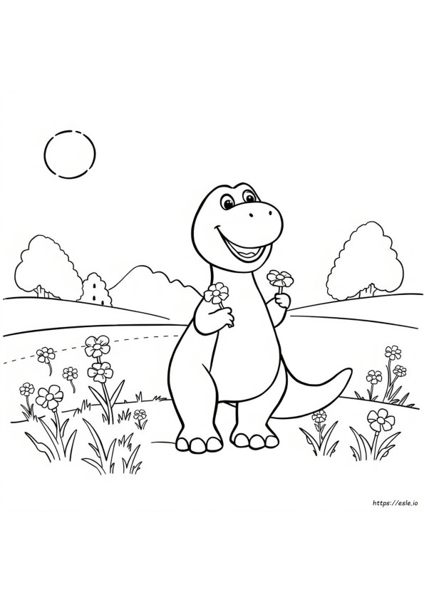 Barney Dinozor Boyama Sayfaları