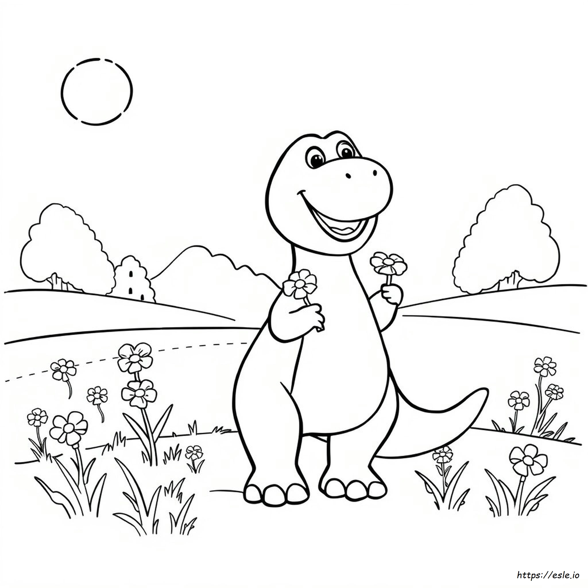 Barney The Dinosaur Coloring Pages