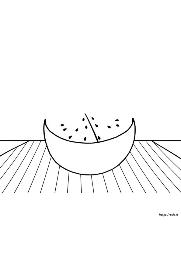 Watermelon Drawing For Colouring