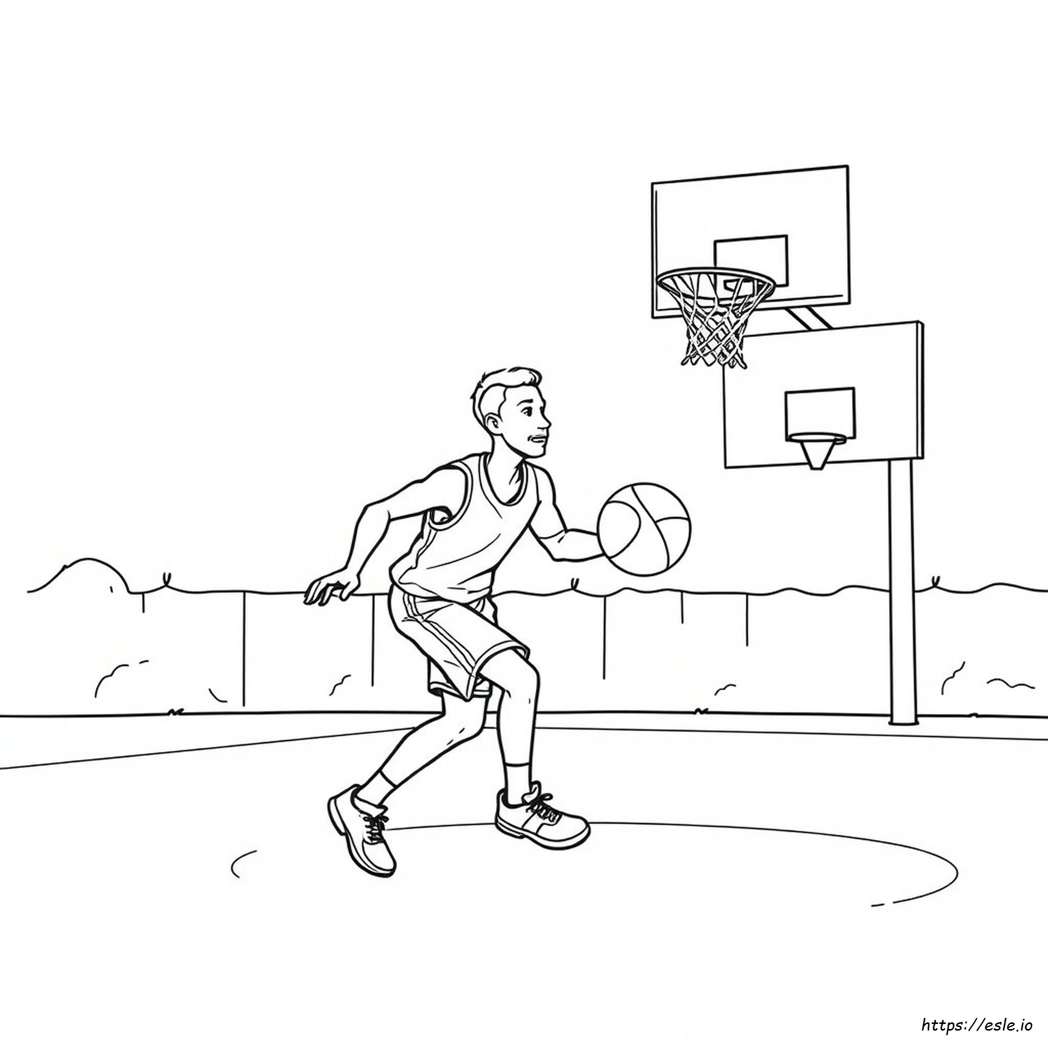 Gambar Mewarnai Pemain Basket: Unduh PDF Gratis untuk Anak