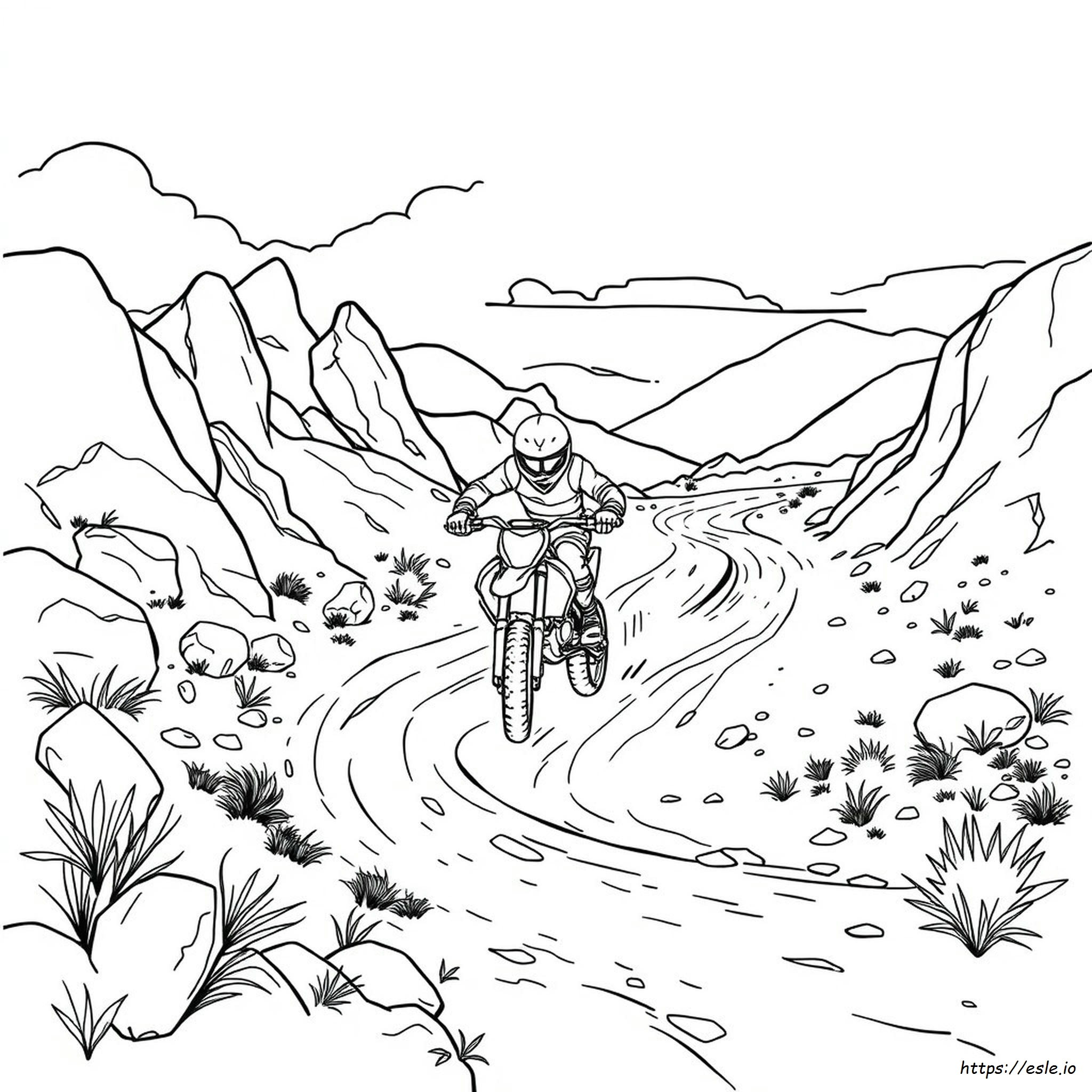 Dirtbike Colouring Page