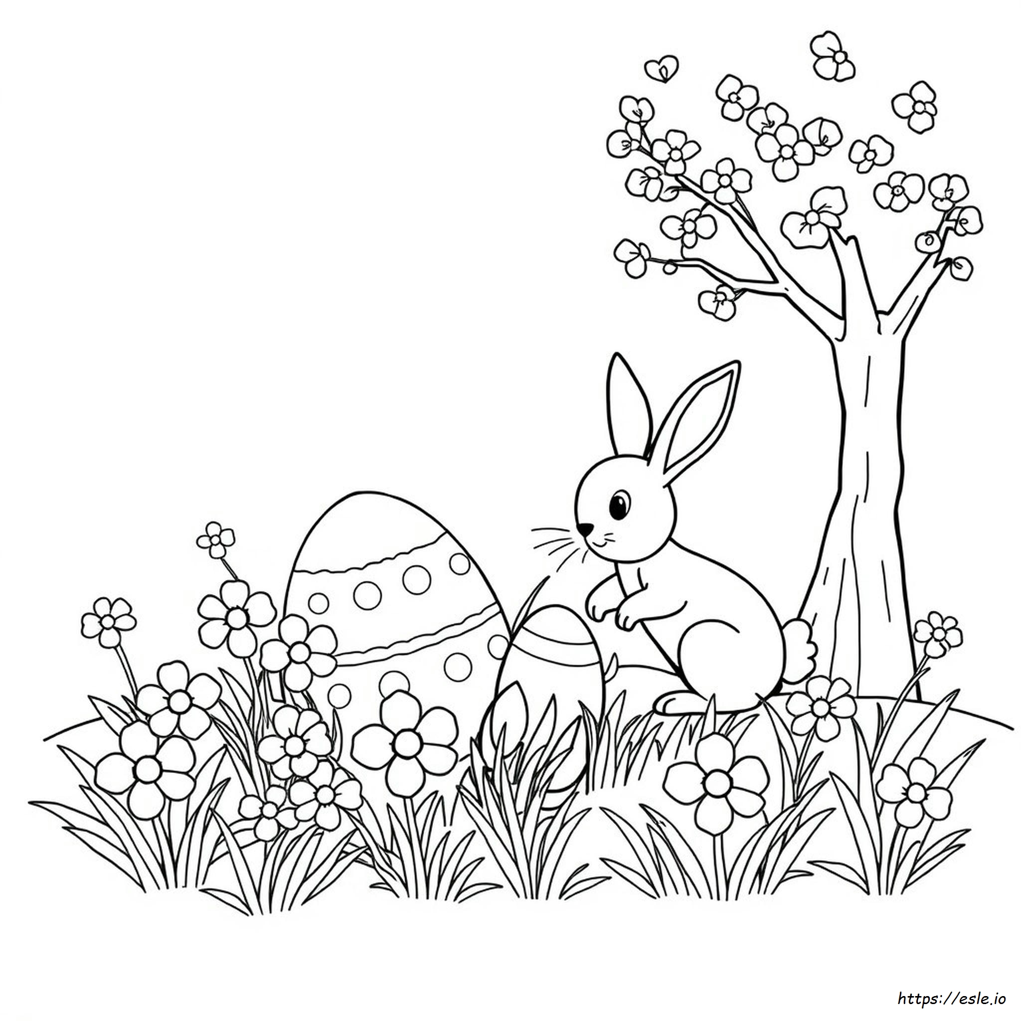 Easter Bunny Coloring Page Printable