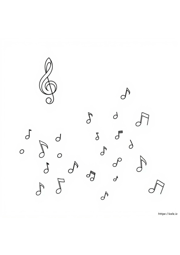 Printable Music Notes Coloring Pages