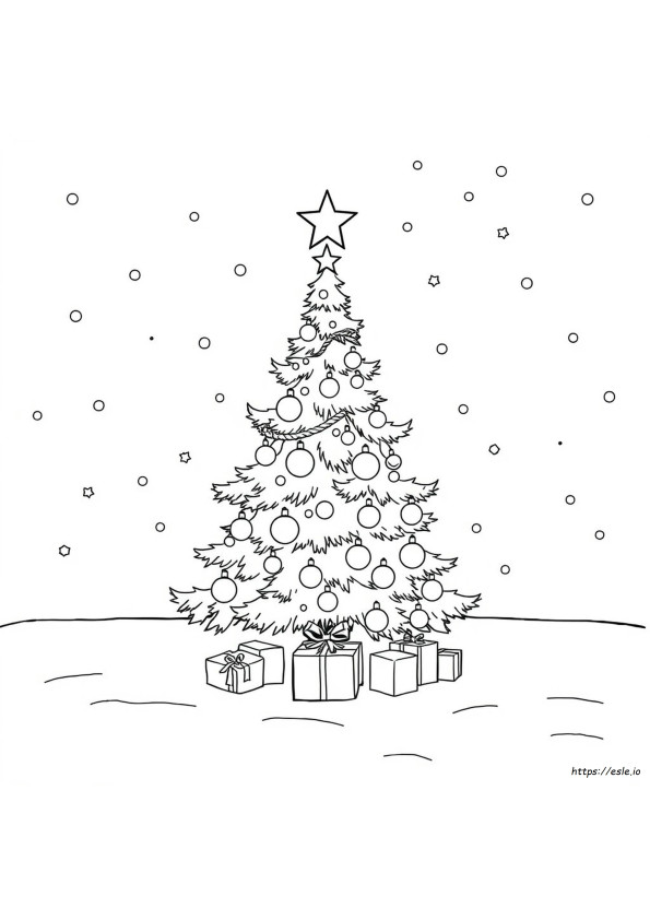 Gambar Mewarnai Natal Ukuran Penuh
