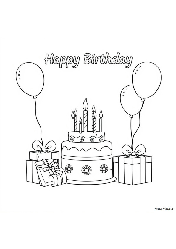 Happy Birthday Card Printable Coloring