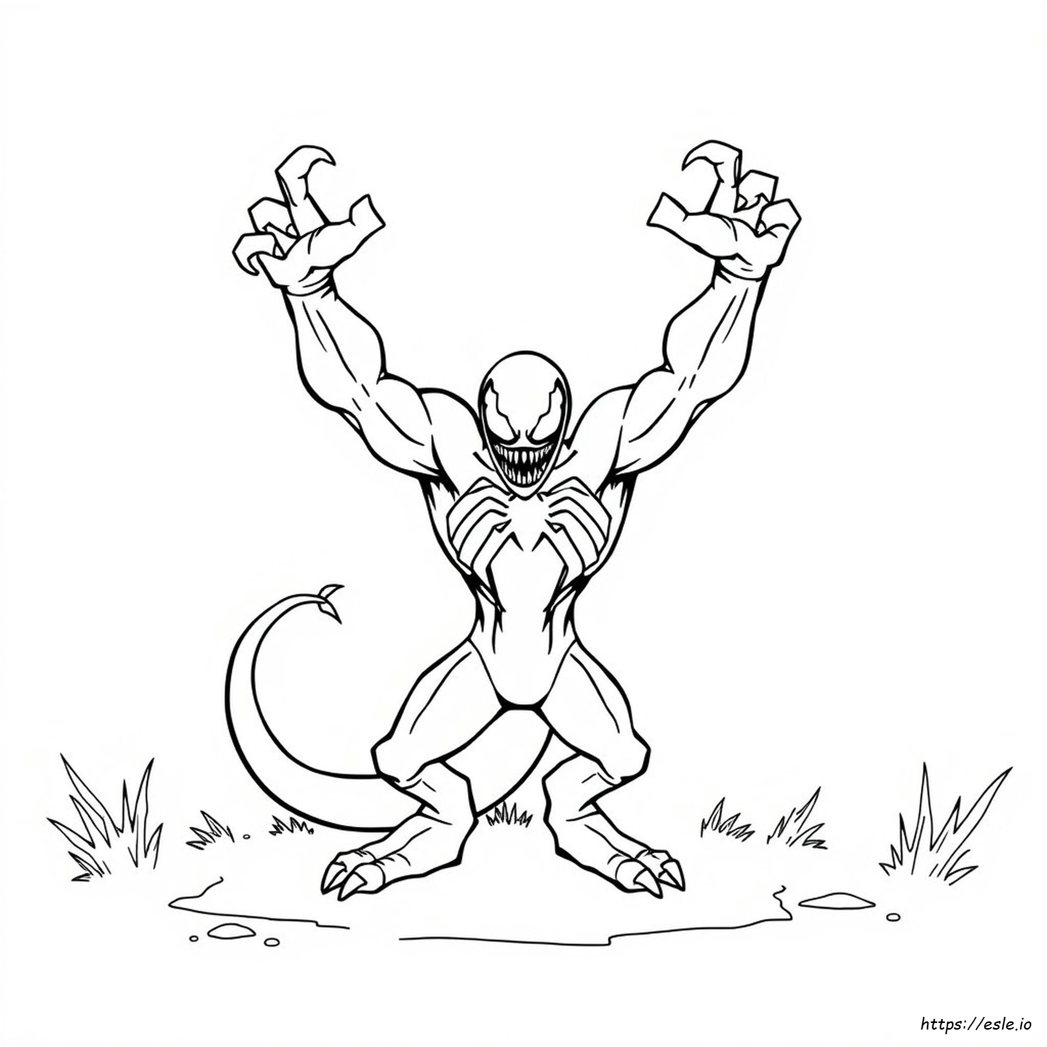 Venom Full Body Coloring Page - Free Printable