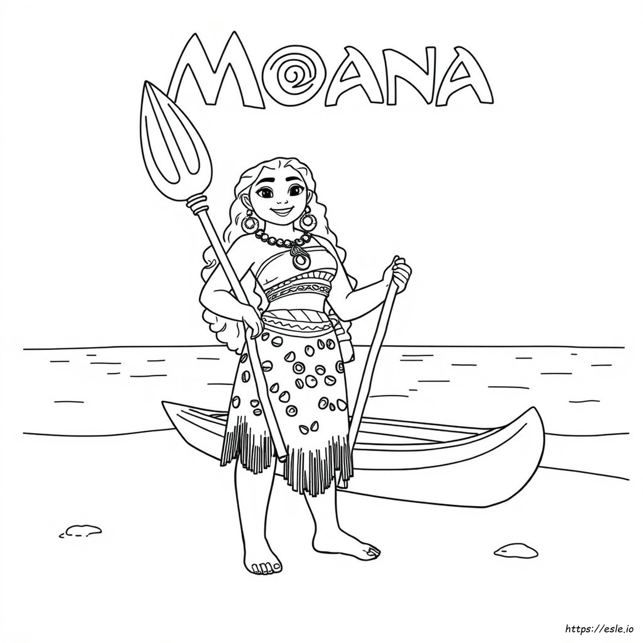 Colouring In Moana - Free Printable Coloring Page