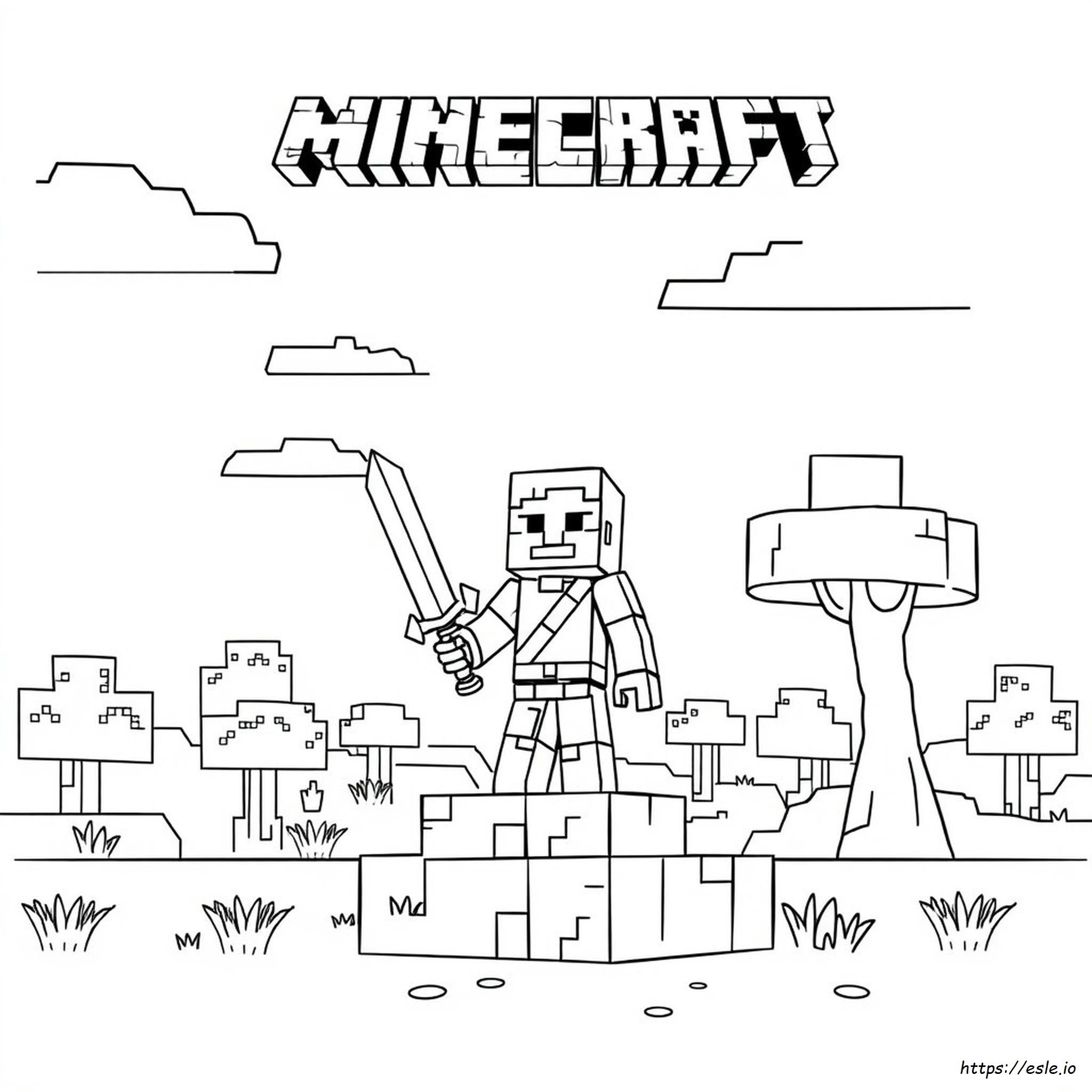 Disegni Da Colorare Minecraft Spada