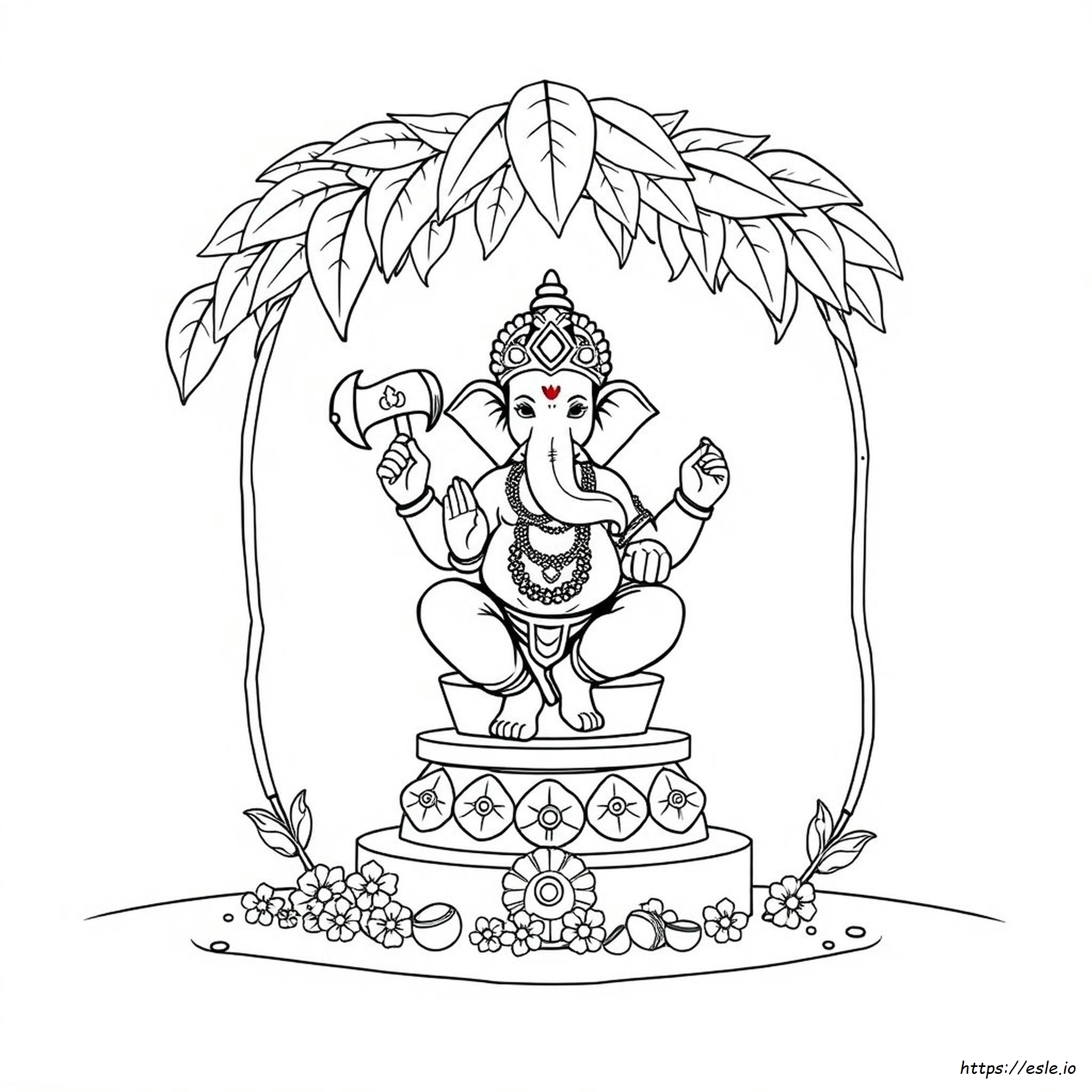 Ganpati Colouring Pages - Free Printable