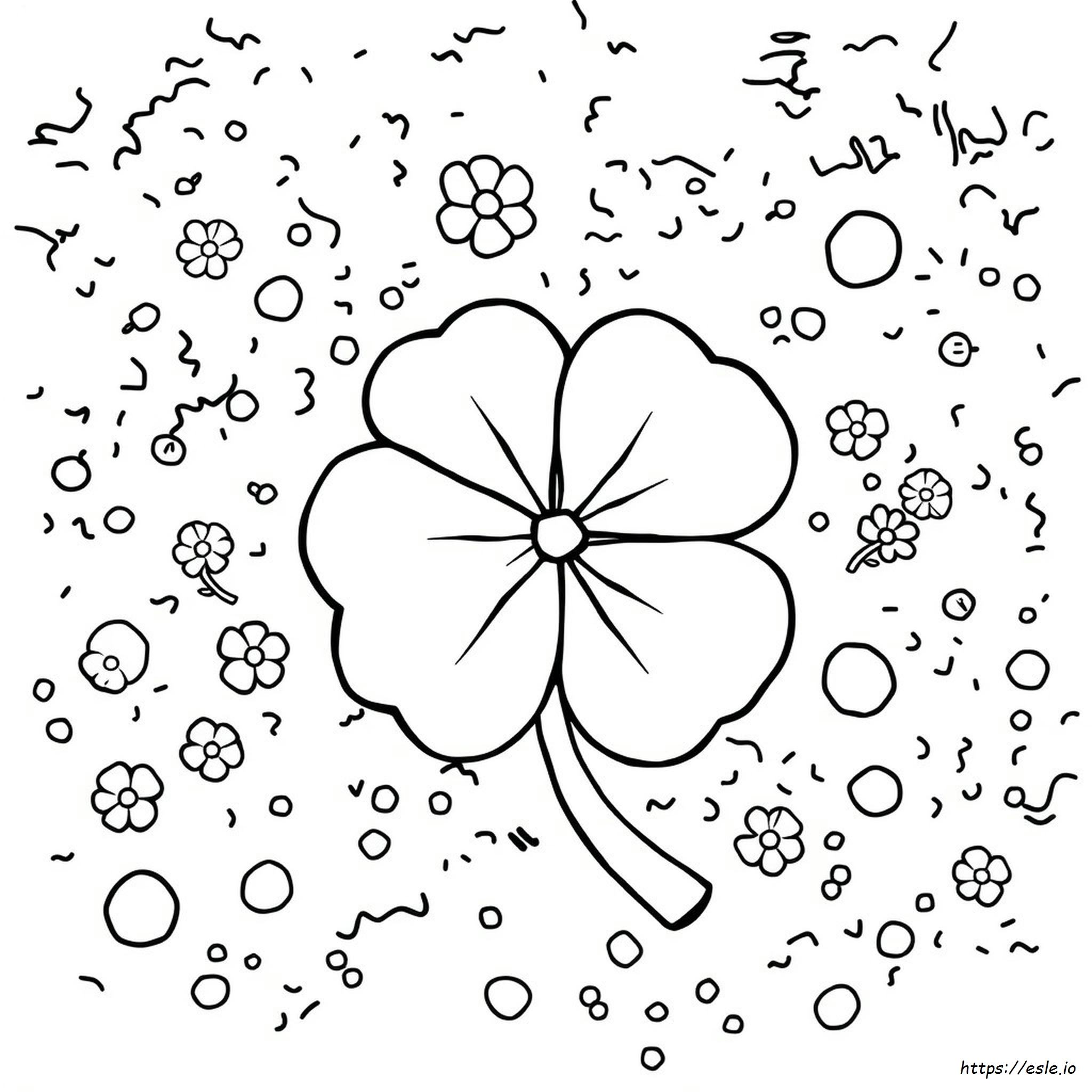Trébol De Tres Hojas Para Colorear - Gratis Para Imprimir