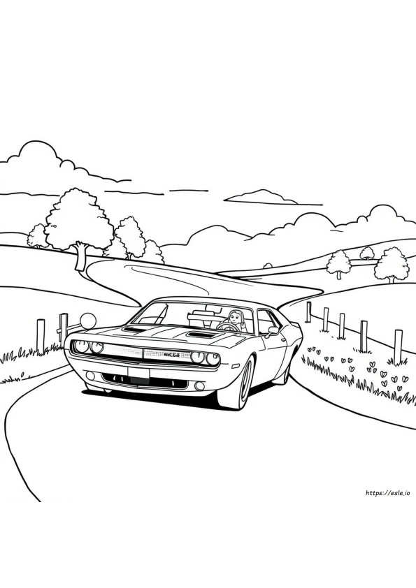 Free Muscle Car Coloring Pages