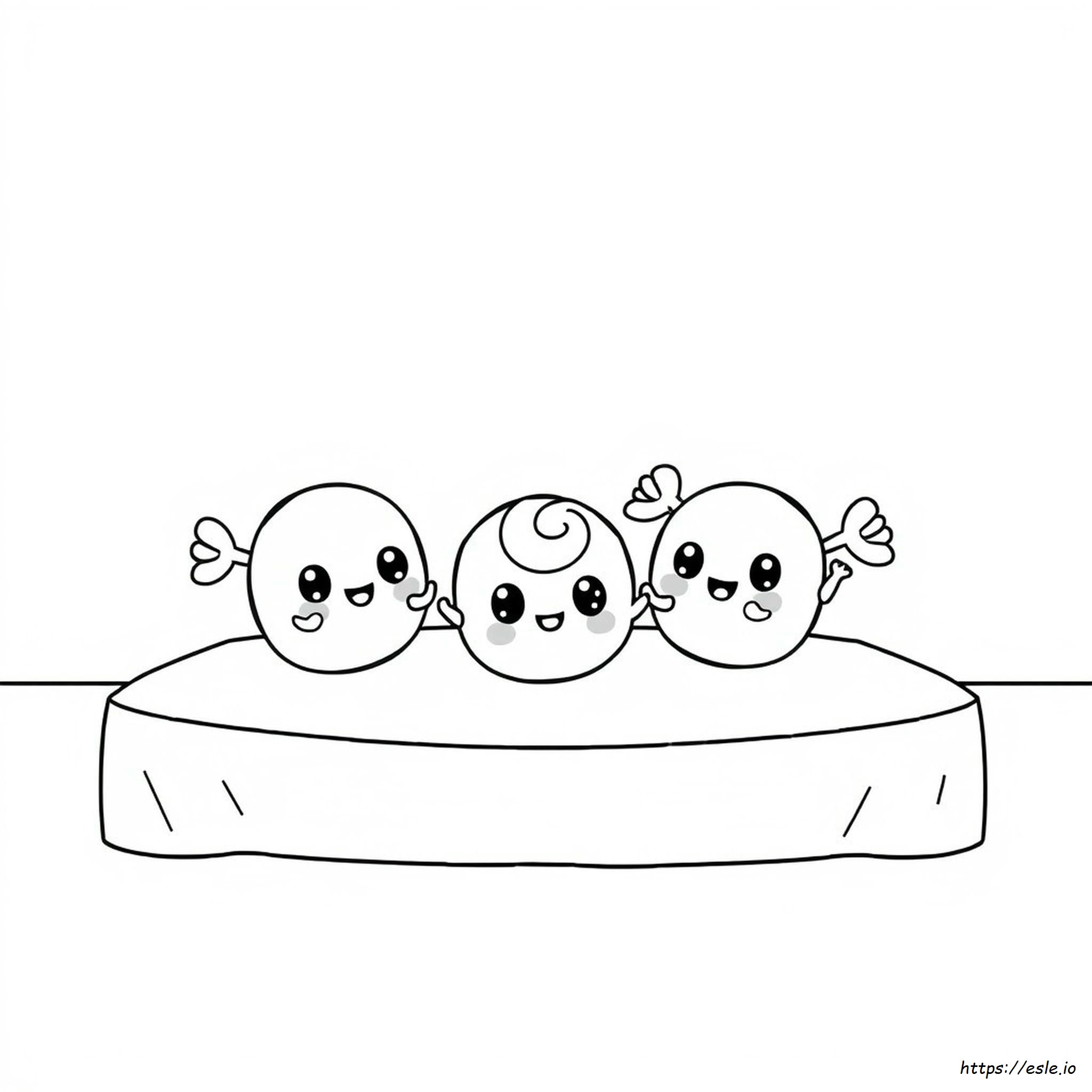 Kawaii Cute Candy Coloring Page - Free Printable PDF