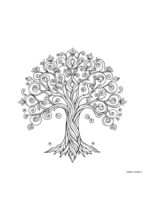 Tree Of Life Mandala Coloring Pages