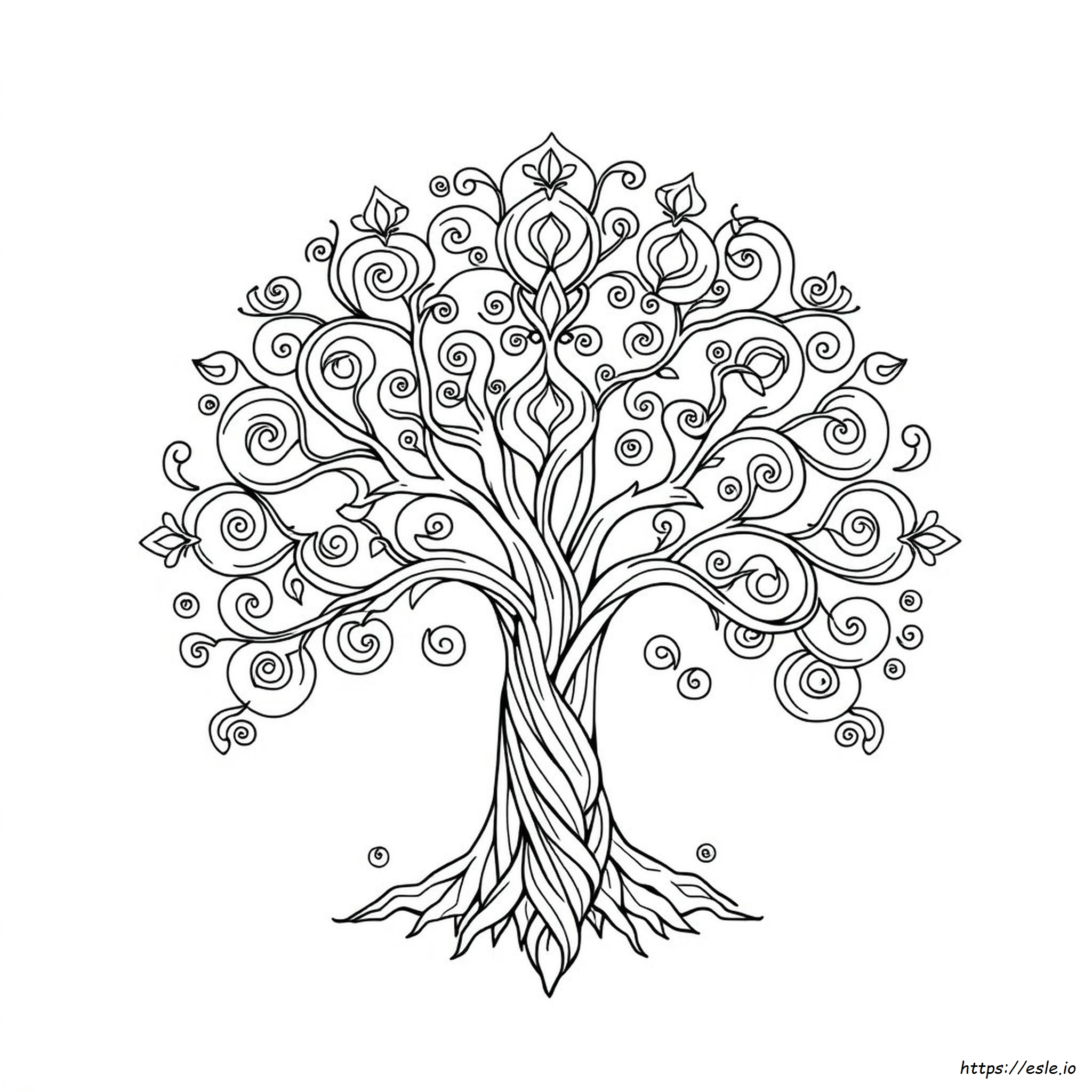 Coloriage Mandala Arbre De Vie