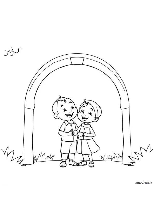 Upin Ipin De Colorat De Imprimat Alb-Negru