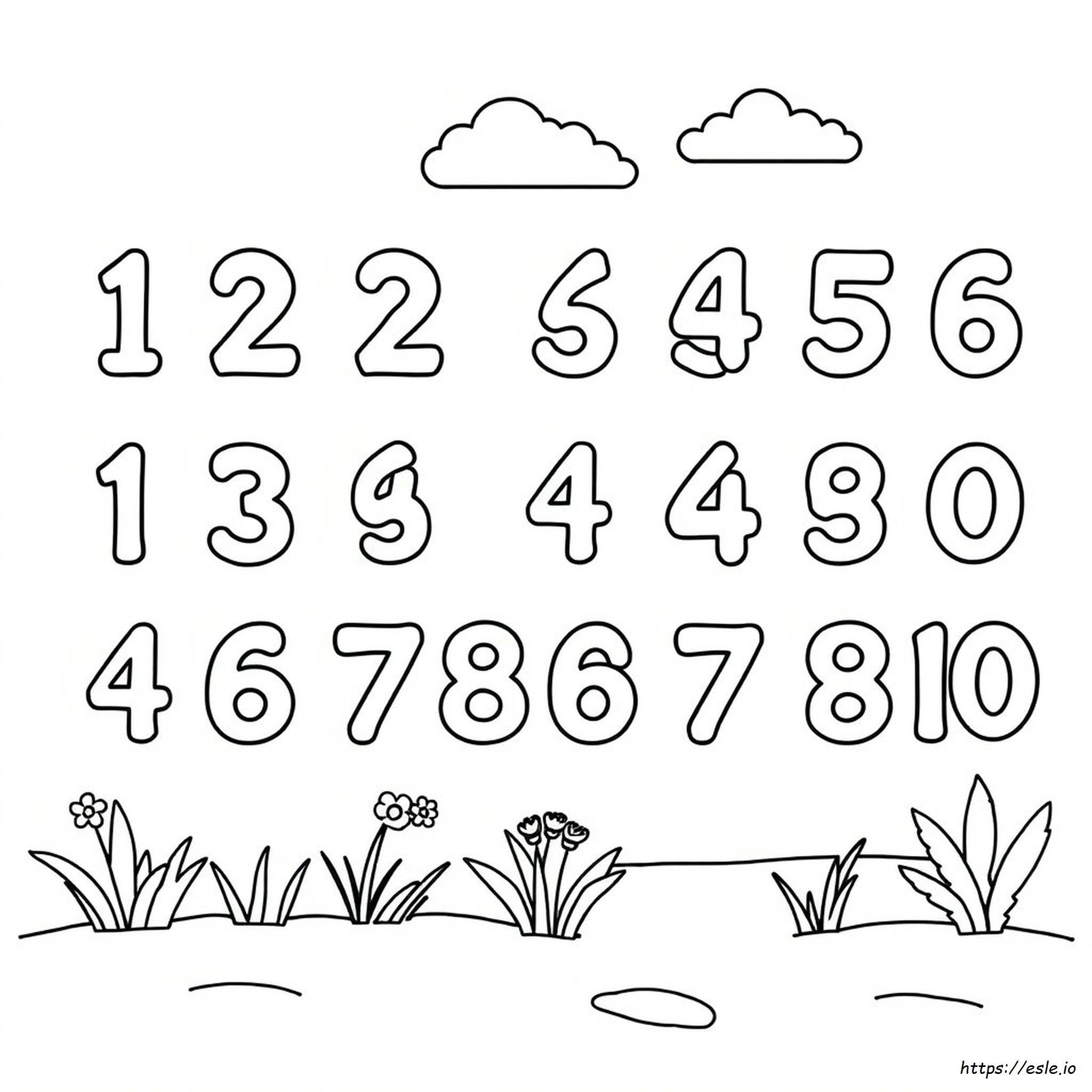 Free Number Coloring Pages 1 20 Free Number Coloring Pages 1 20
