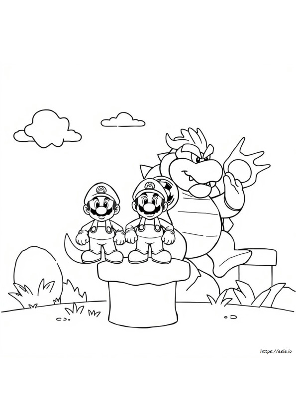 Super Mario Bros. Gambar Mewarnai Untuk Dicetak
