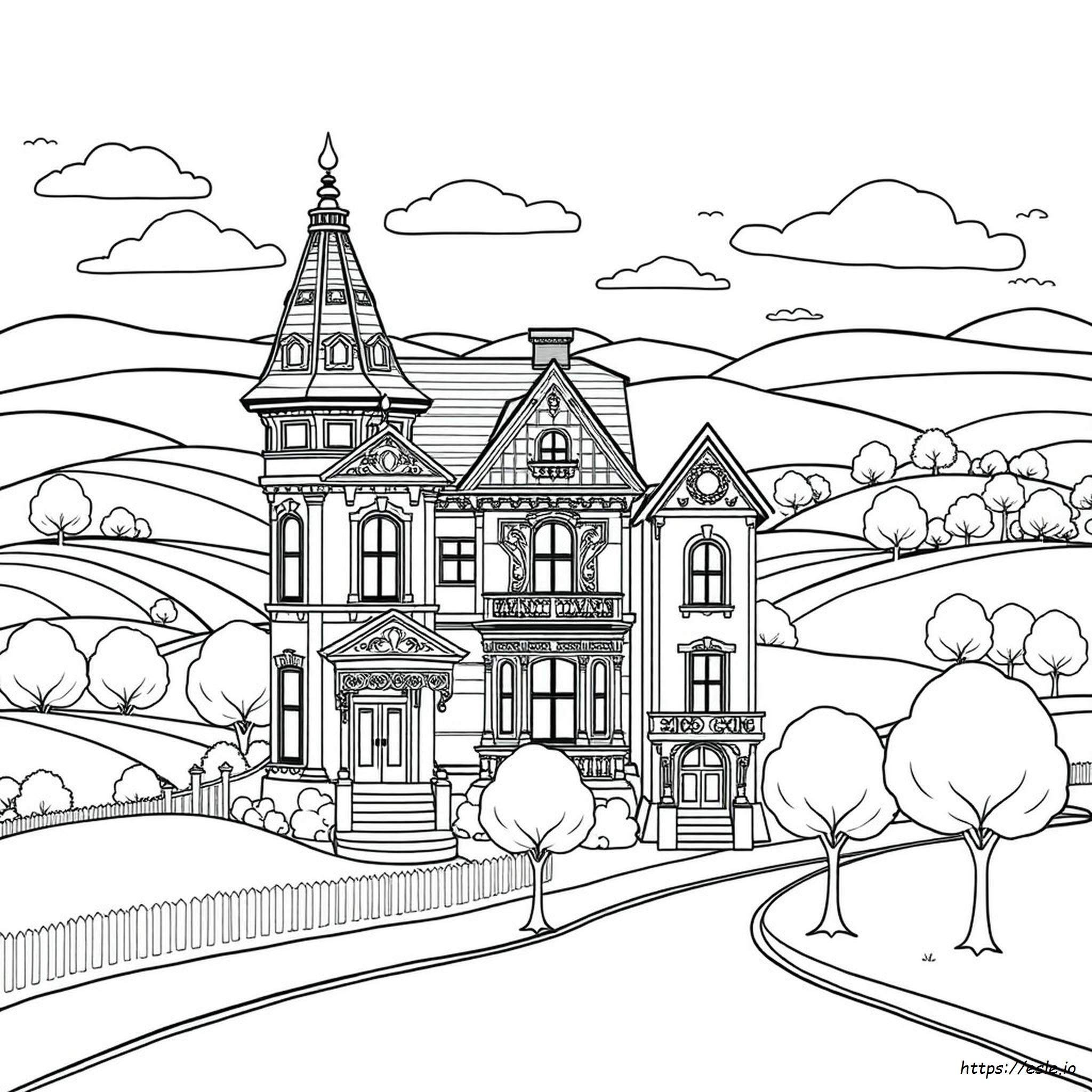 Victorian Houses Coloring Pages