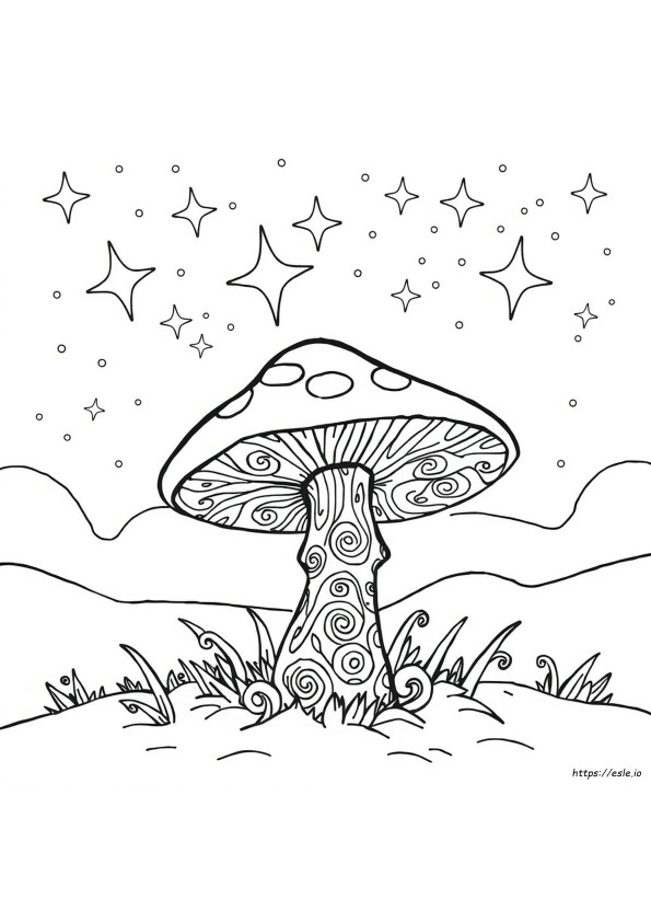 Coloriages Champignons Psychédéliques Trippy