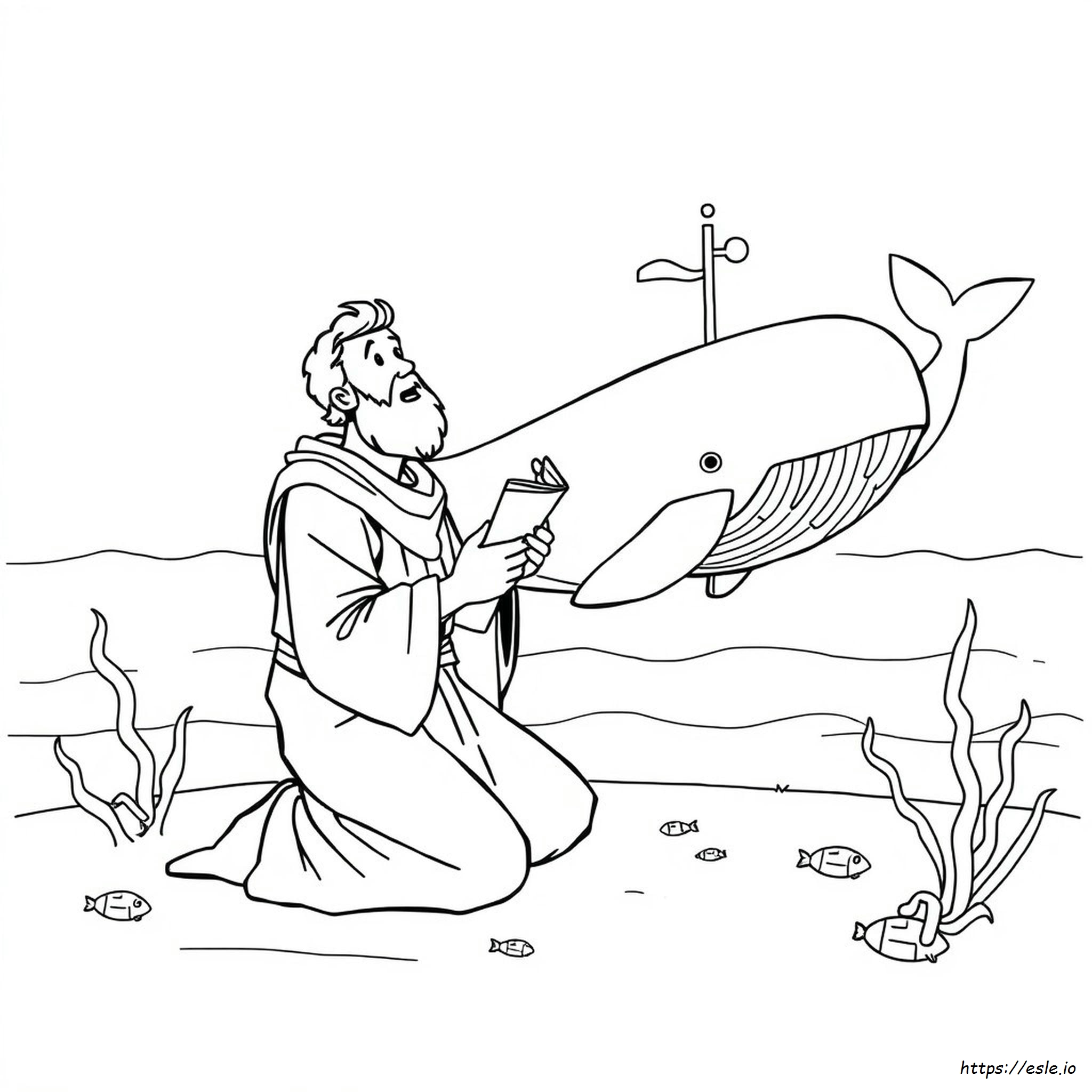 Jonah Praying Coloring Page