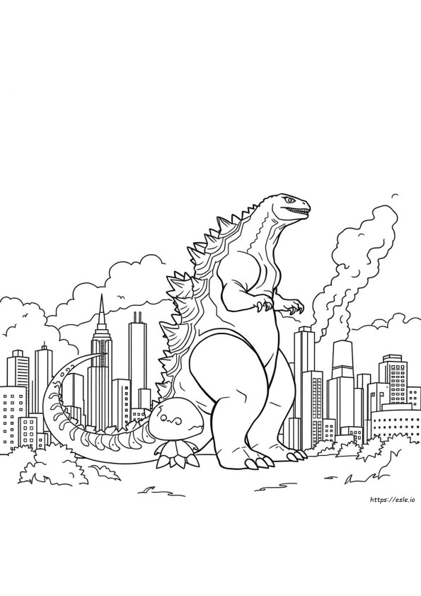 Godzilla Colour In