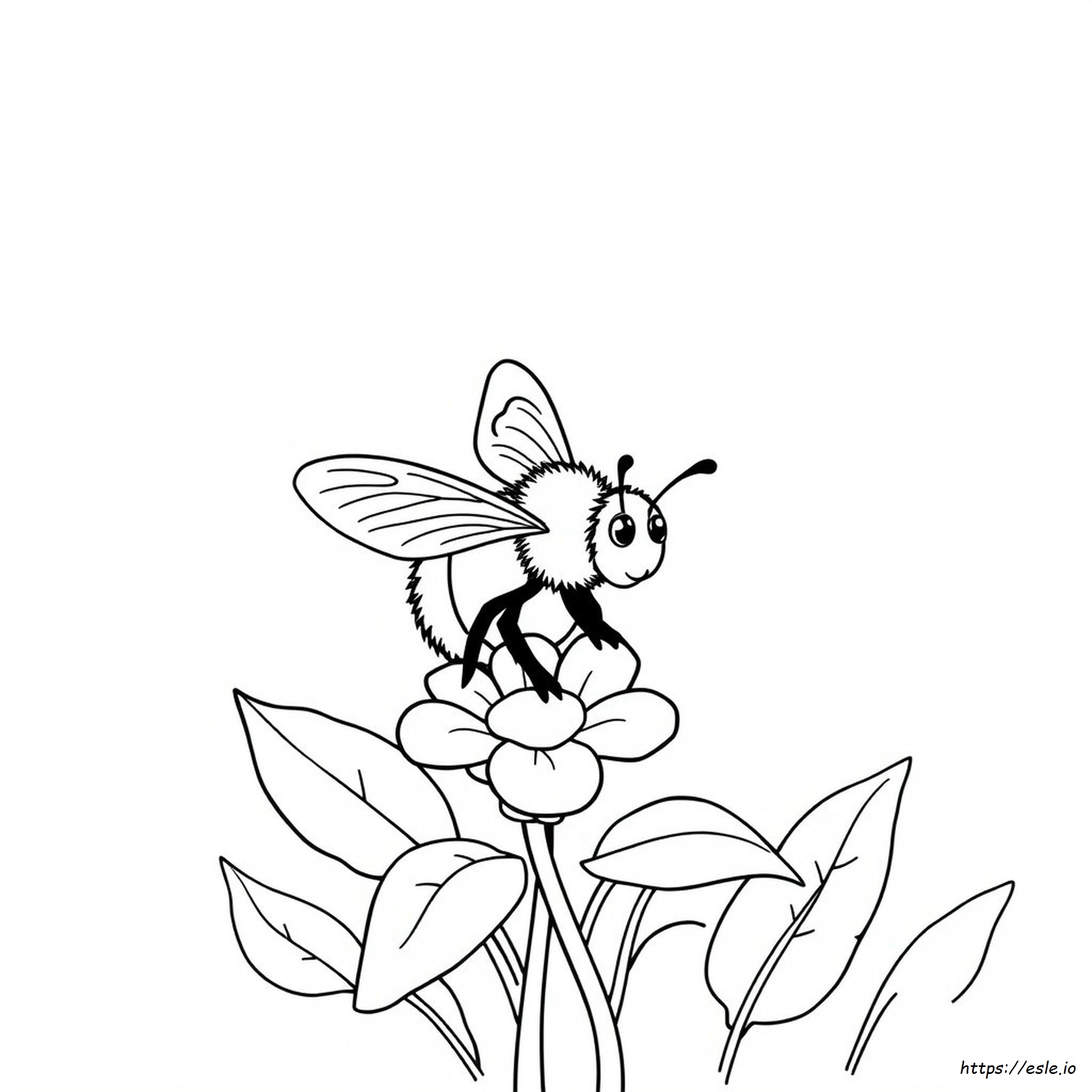 Gambar Mewarnai Lebah Bumble - Halaman Mewarnai