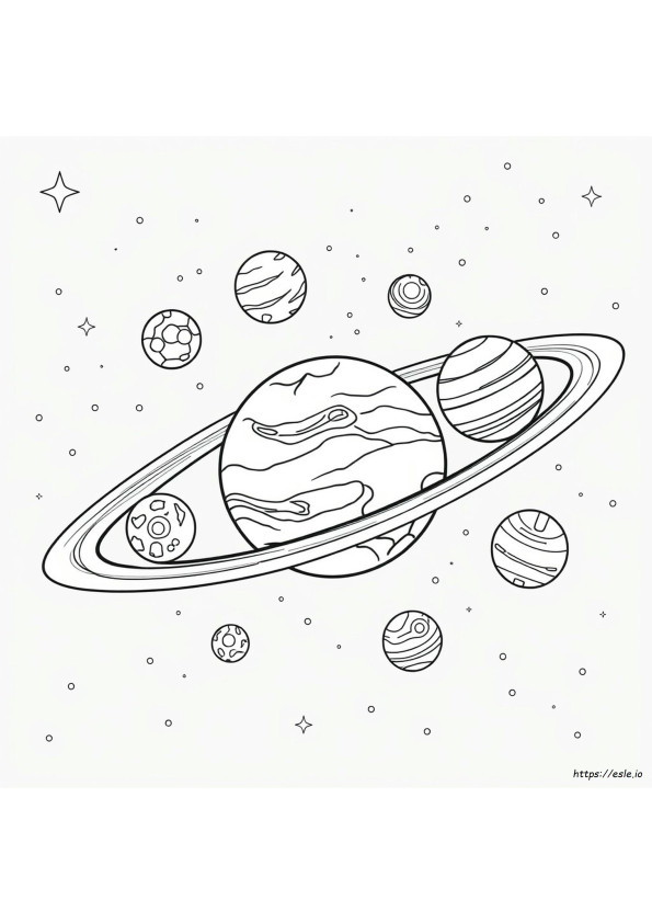 Solar System Stress Relief Coloring Pages For Adults