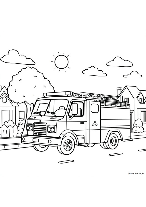 Fire Truck Coloring Book