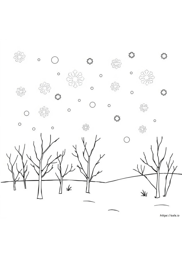 Simple Winter Colouring Pages