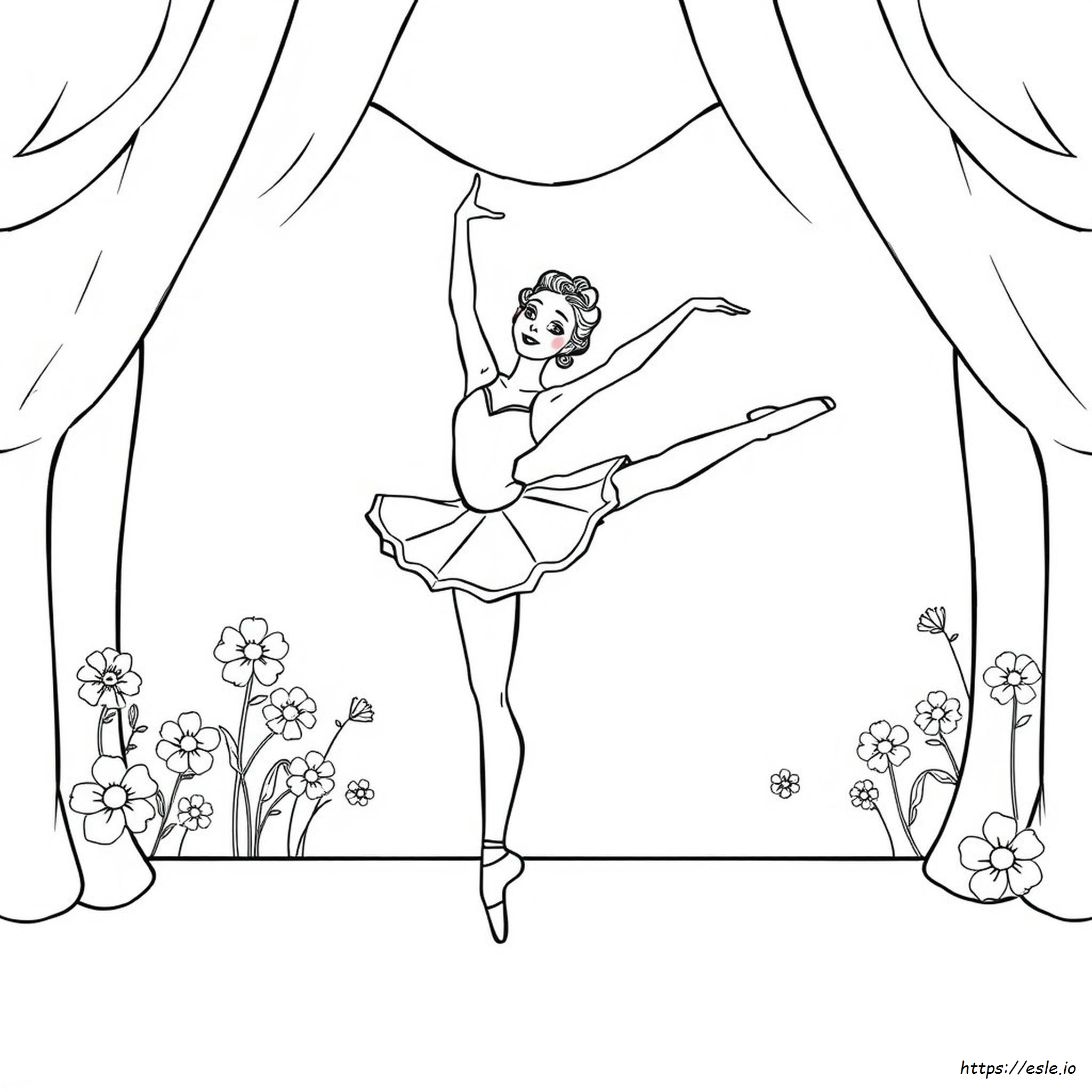 Ballet Coloring Pages Positions
