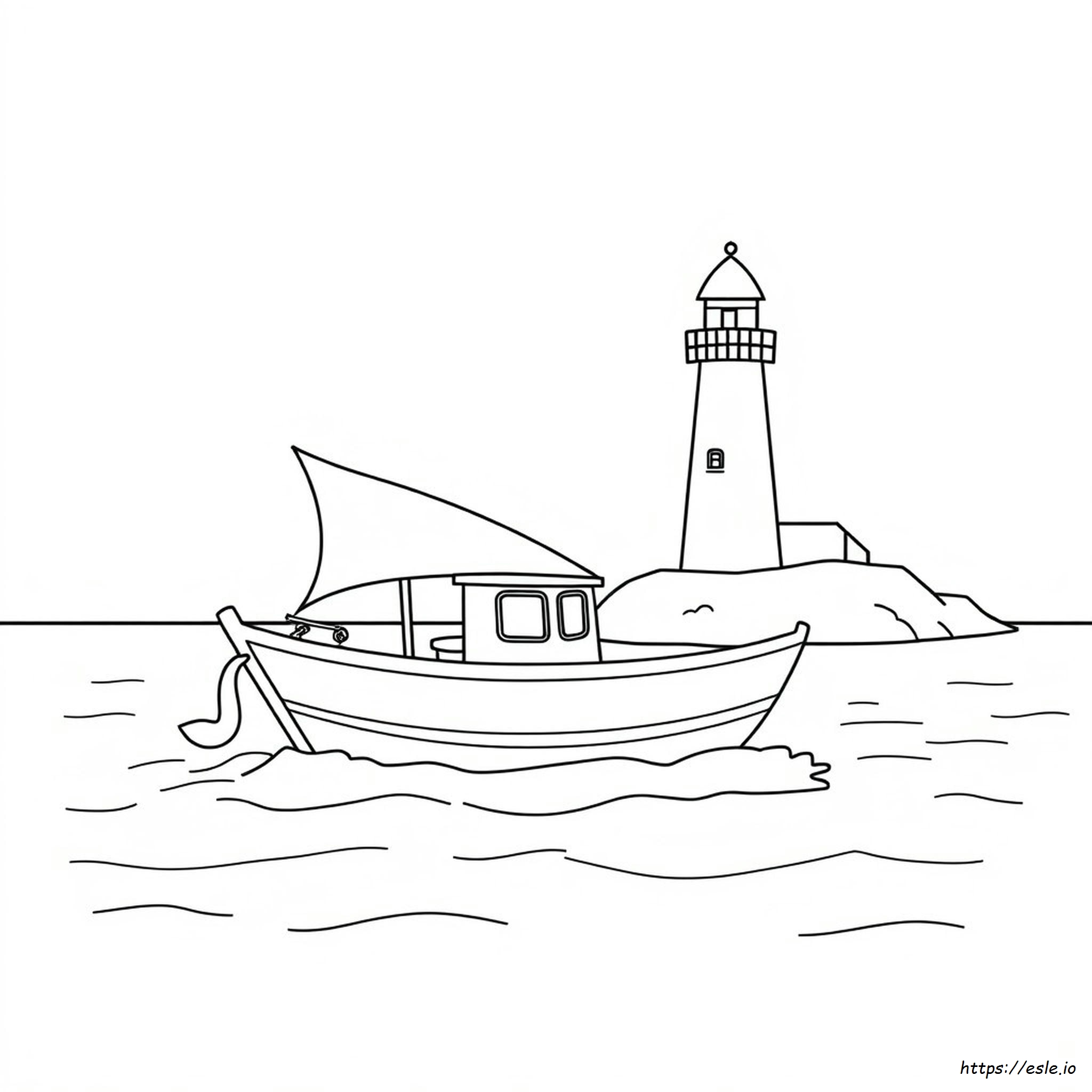 Boat Outline Coloring Page - Free Printable