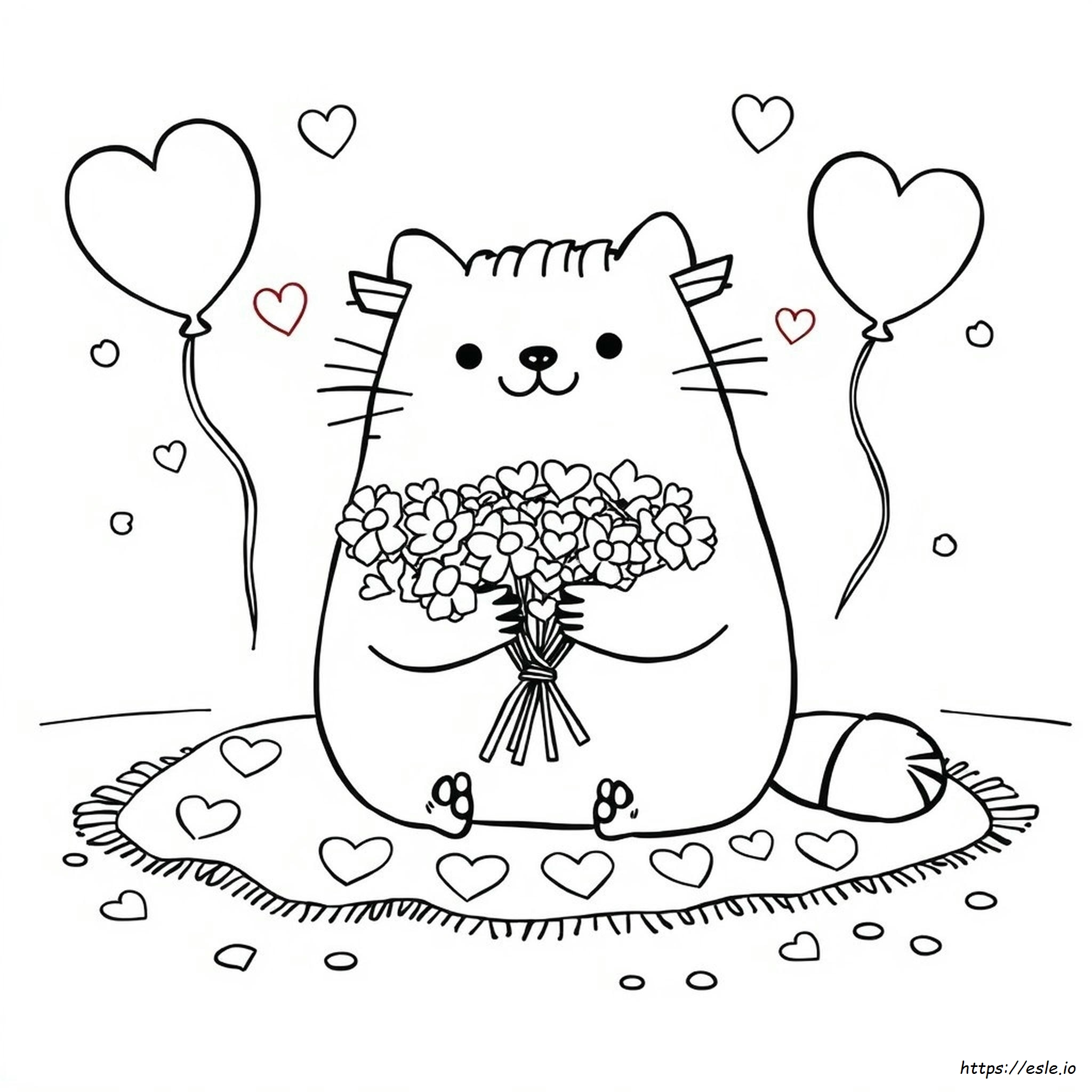 Free Printable Pusheen Valentine Coloring Pages