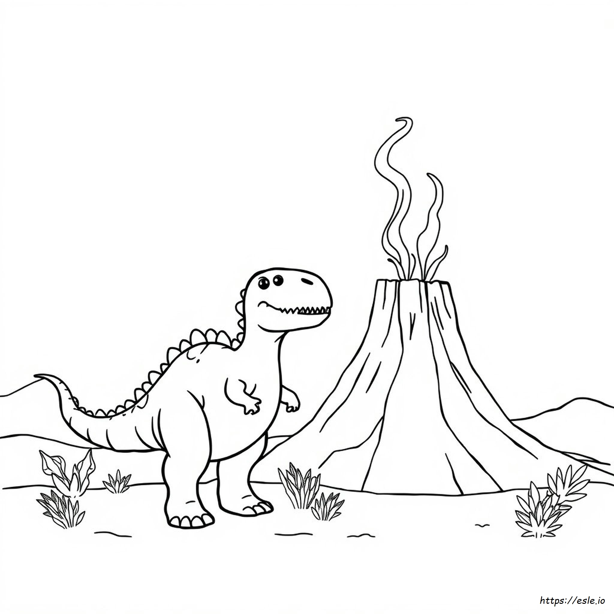 Halaman Mewarnai Dinoco