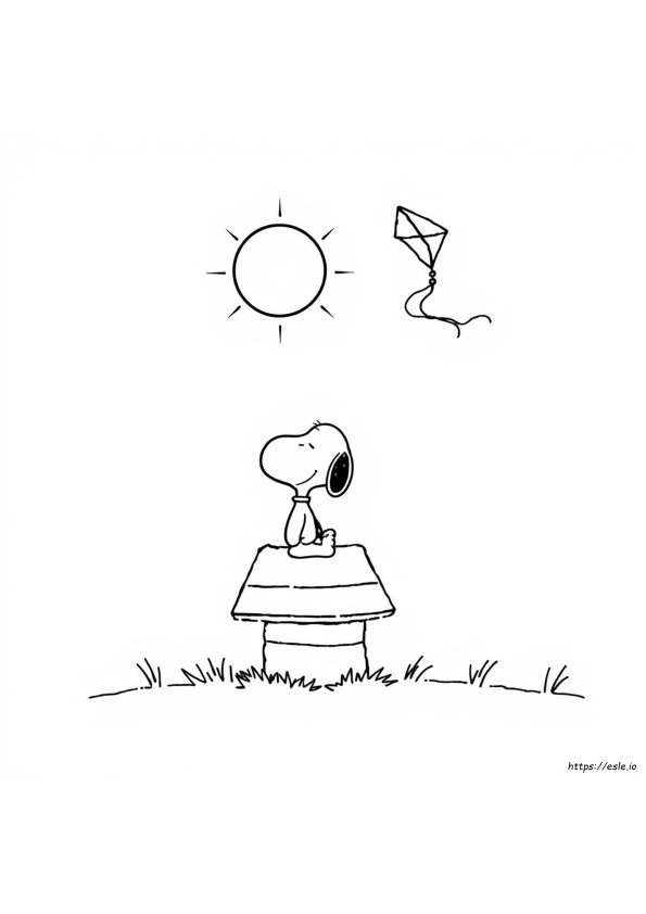Snoopy Kleurplaten