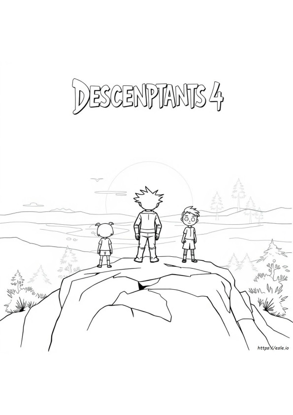 Descendants 4 Rise Of Red Coloring Pages Printable