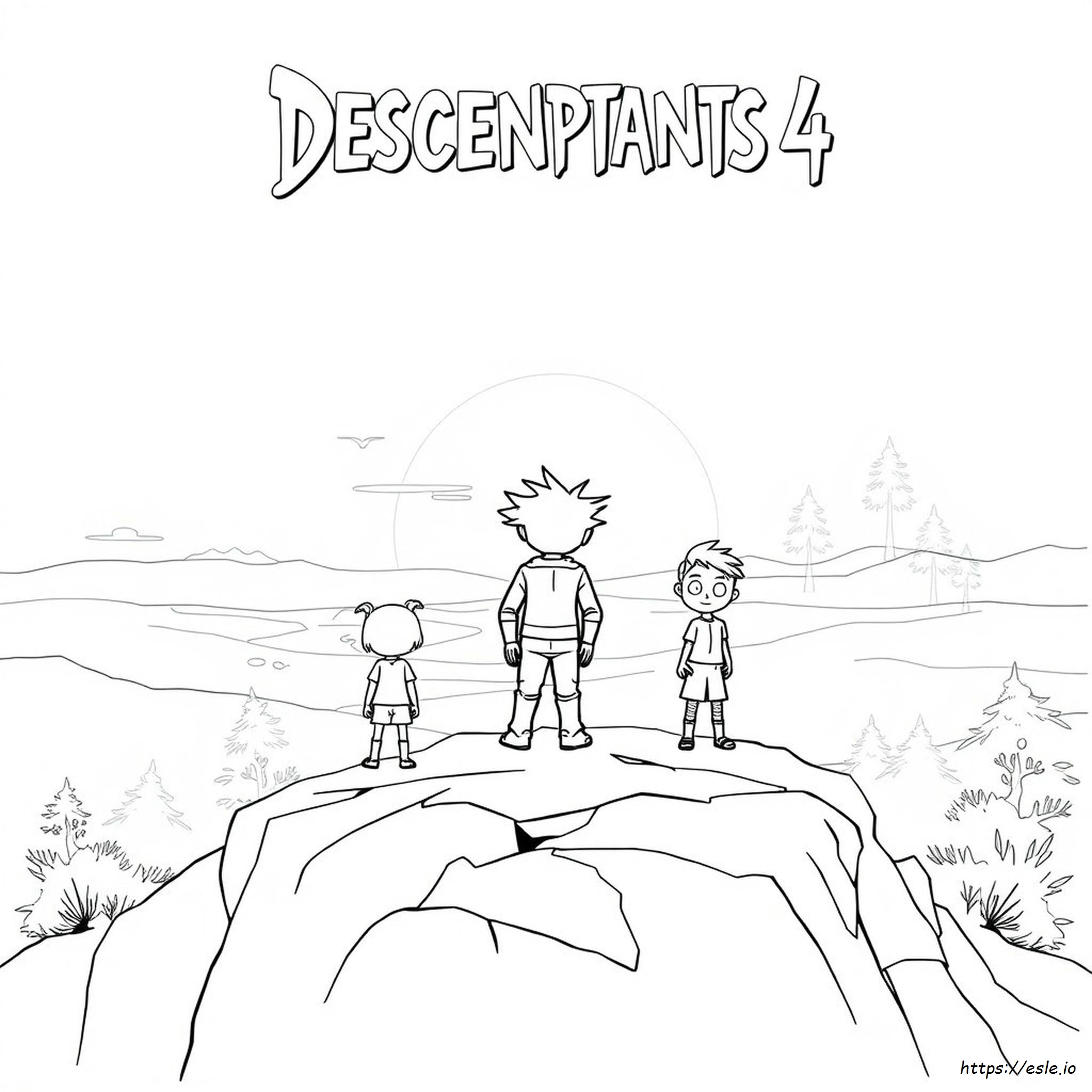 Descendants 4 Rise Of Red Coloring Pages Printable