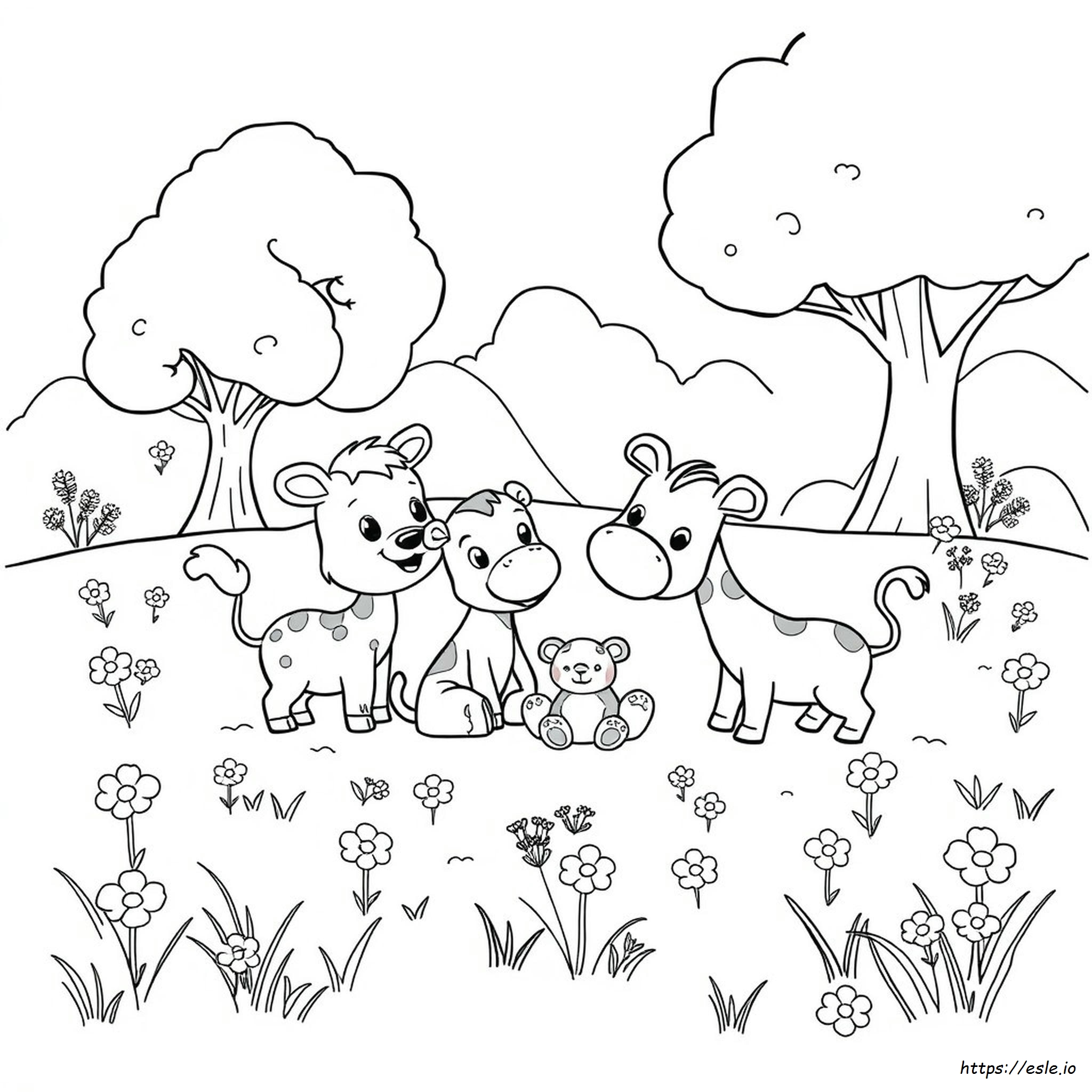 Animali Cartone Animato Da Colorare