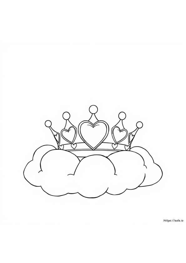 Heart Crown Coloring Page
