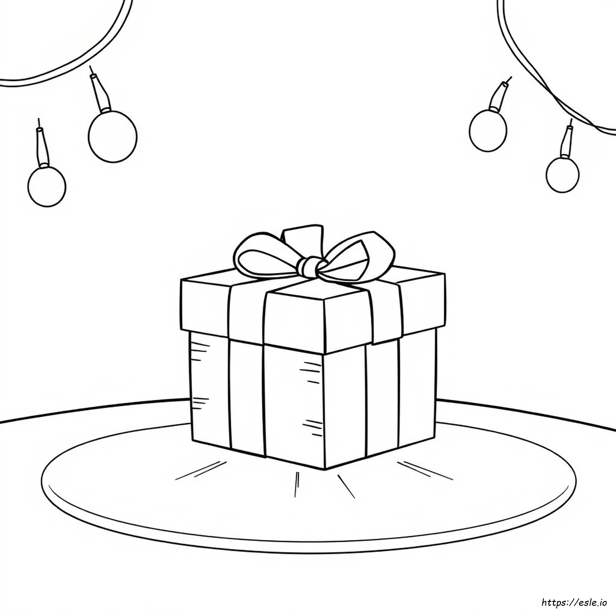 Printable Gift Box Coloring Page - Free PDF