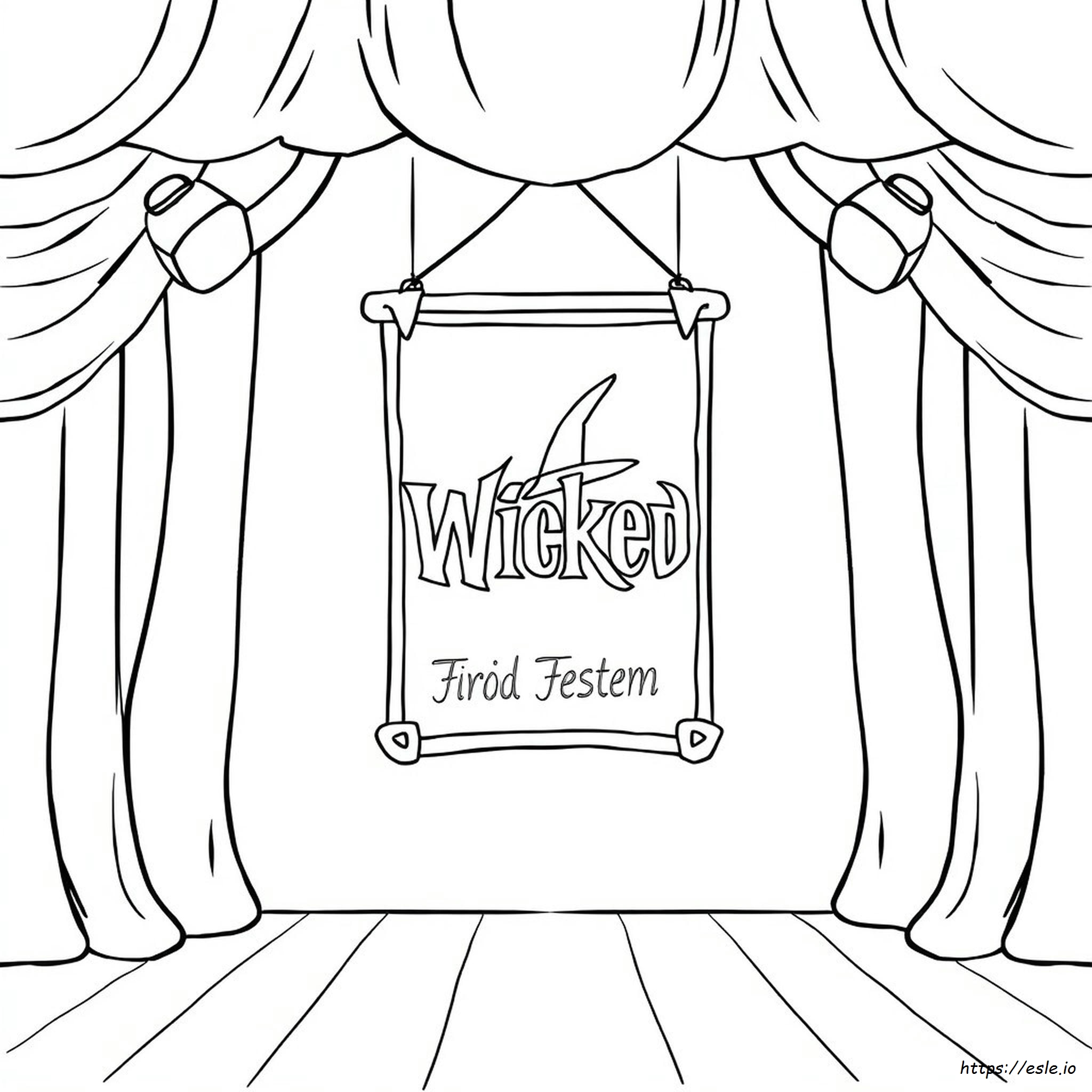 Wicked Poster Coloring Page