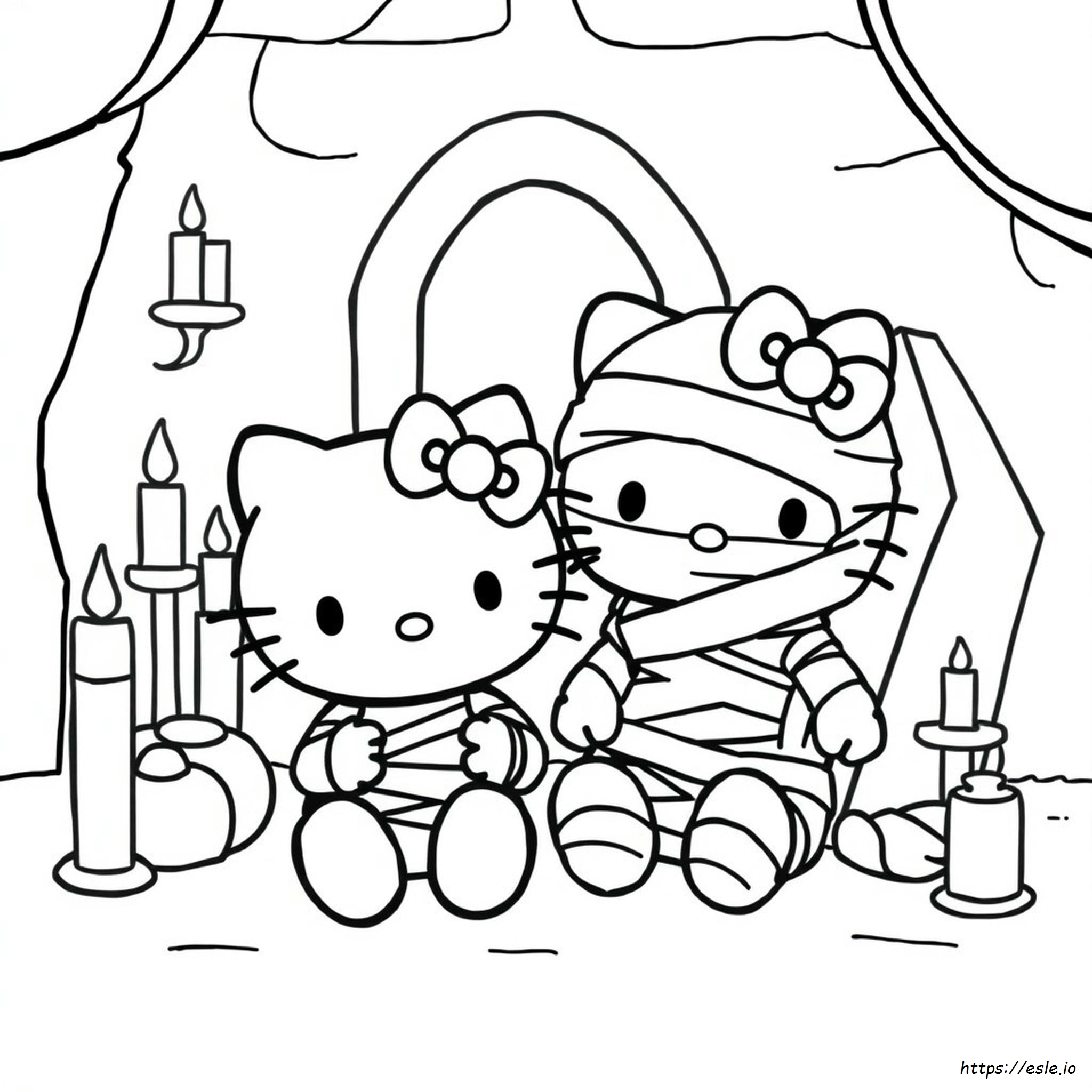 Hello Kitty Mumi Gambar Mewarnai