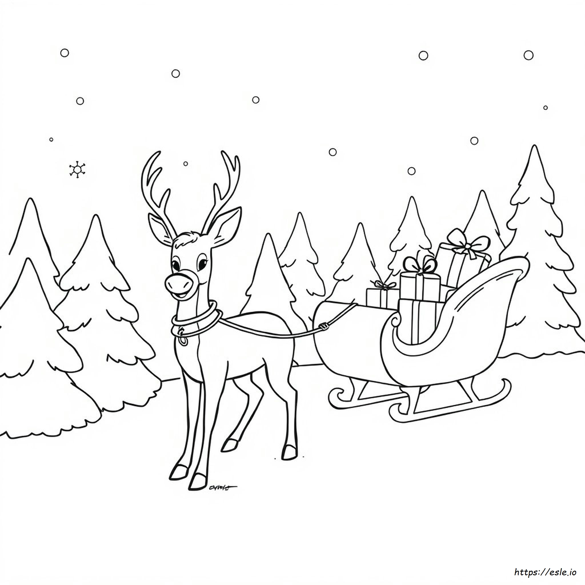 Rudolph Colouring Pictures To Print Coloring Page
