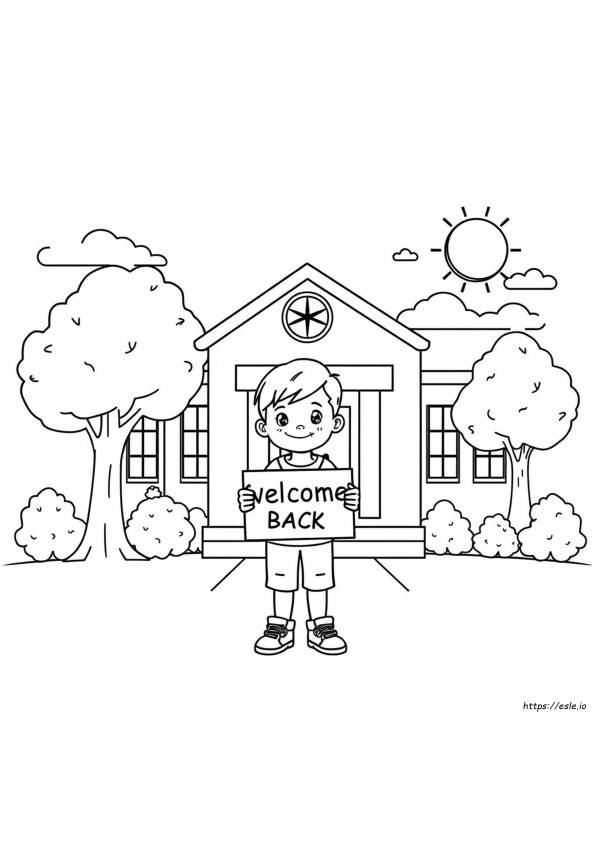 Welcome Back Coloring Pages Printable