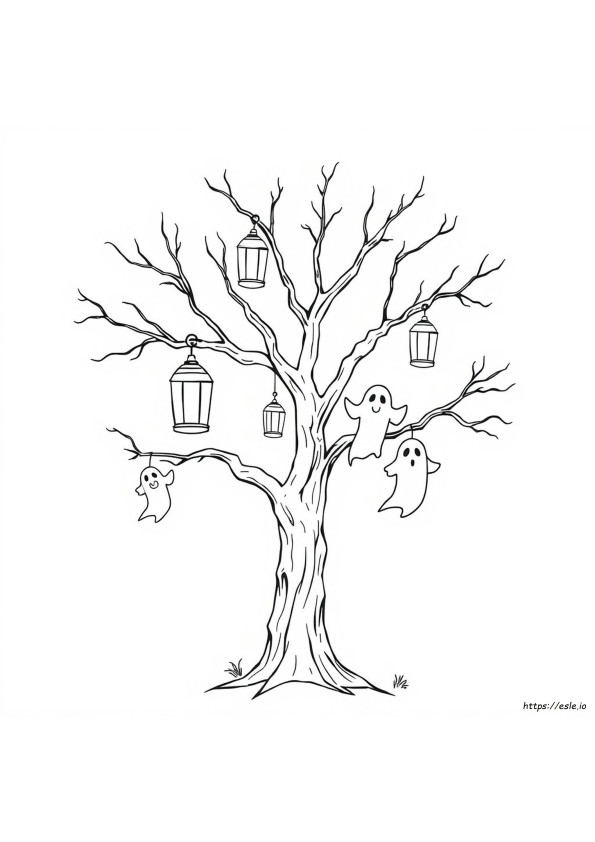 Halloween Baum Ausmalen